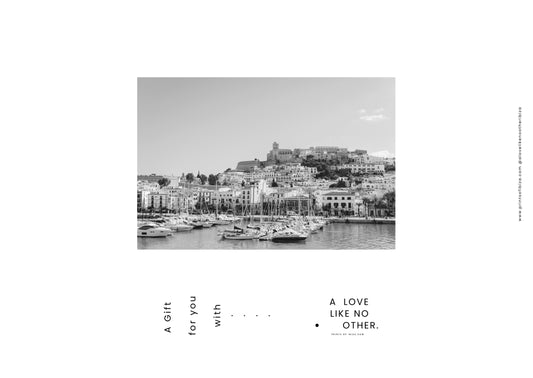 A love like no Other-Prints of Ibiza . Gift Card