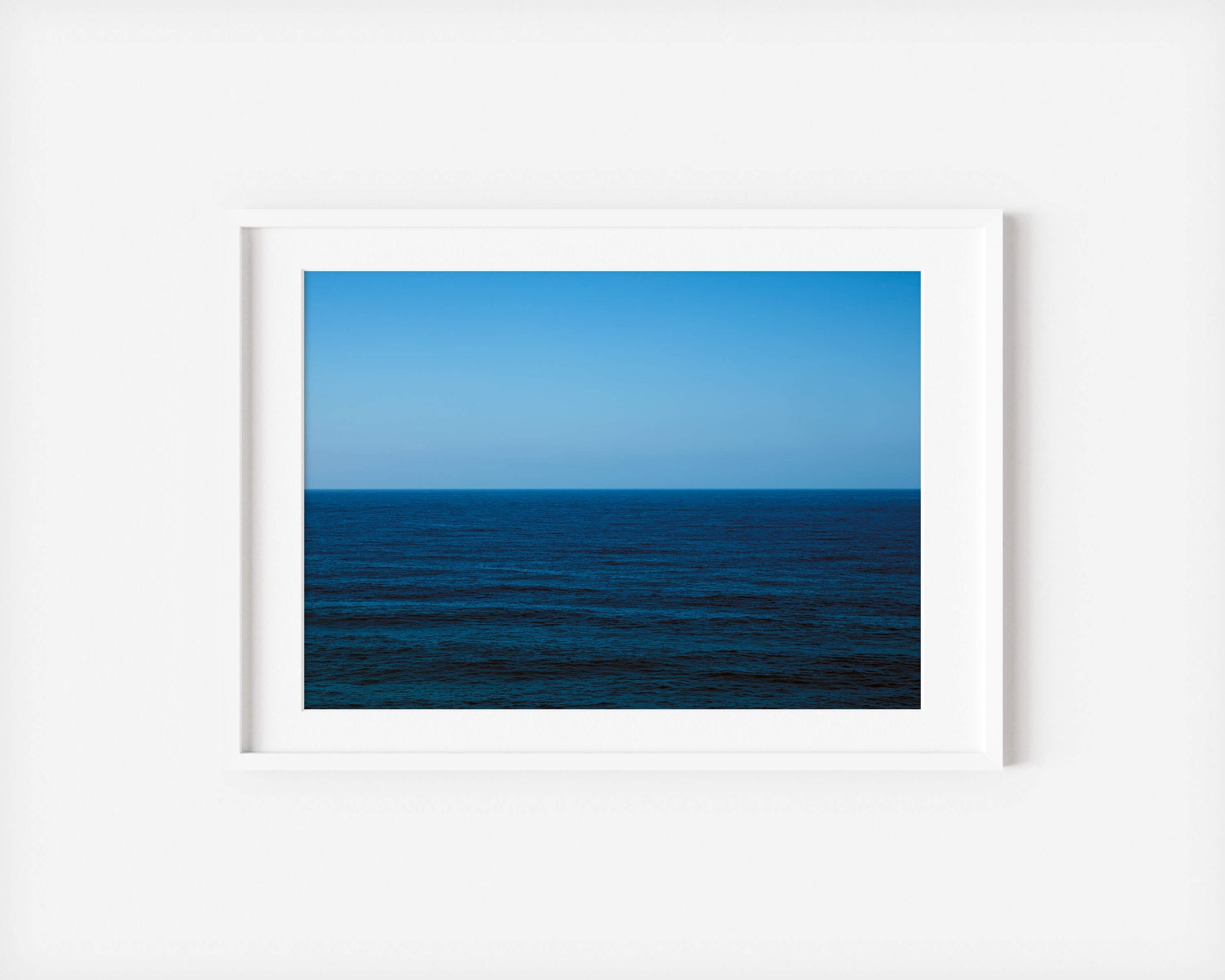 Blue Horizon White Framed