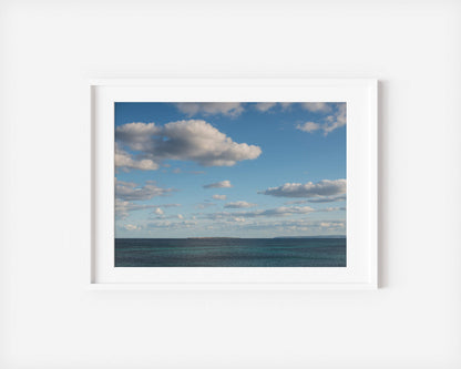 ES CAVALLET CLOUDS IBIZA HORIZONS Landscape White Framed