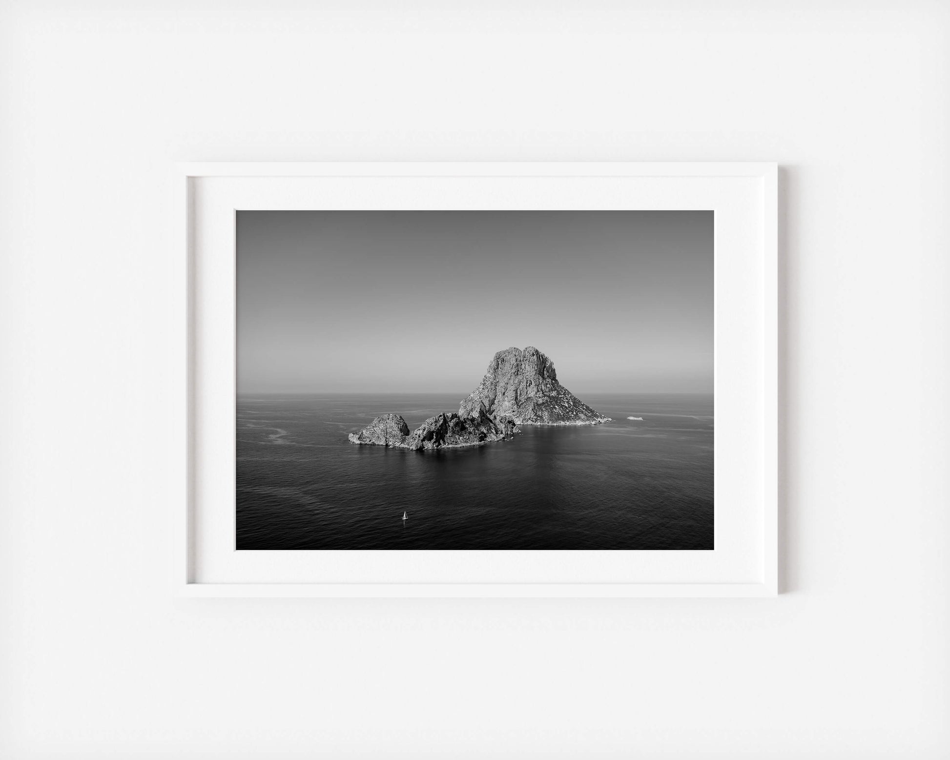 ES VEDRA B&W IBIZA ES VEDRA Landscape White Framed