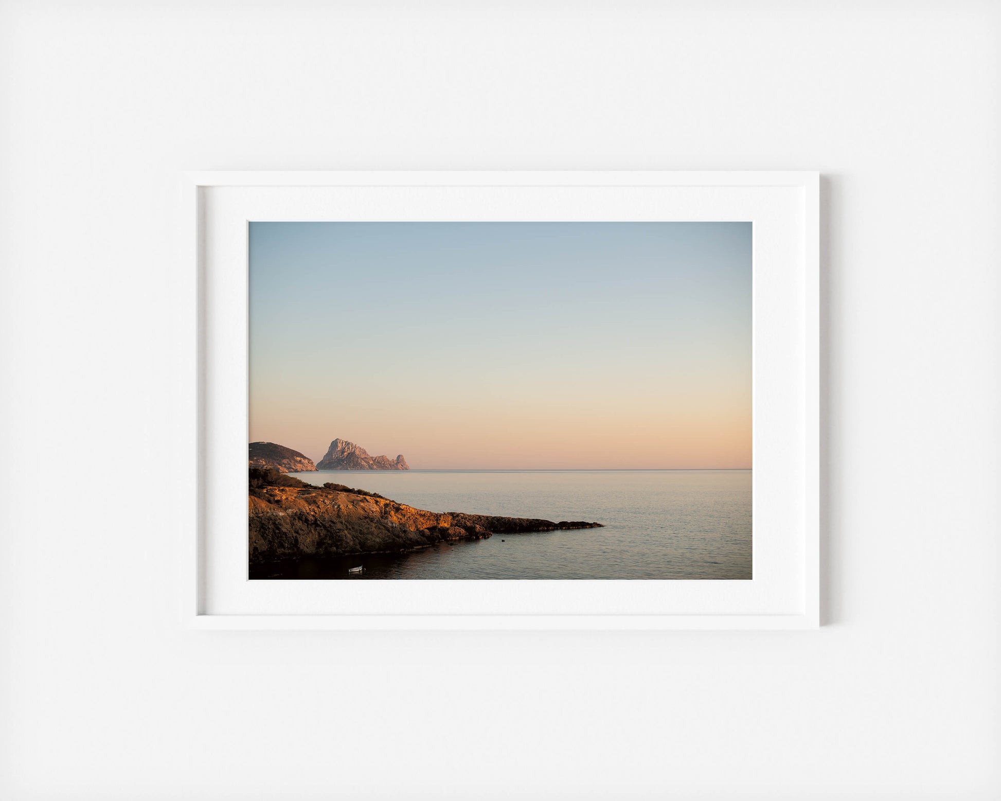 ES VEDRA GOLDEN HOUR Landscape White Framed