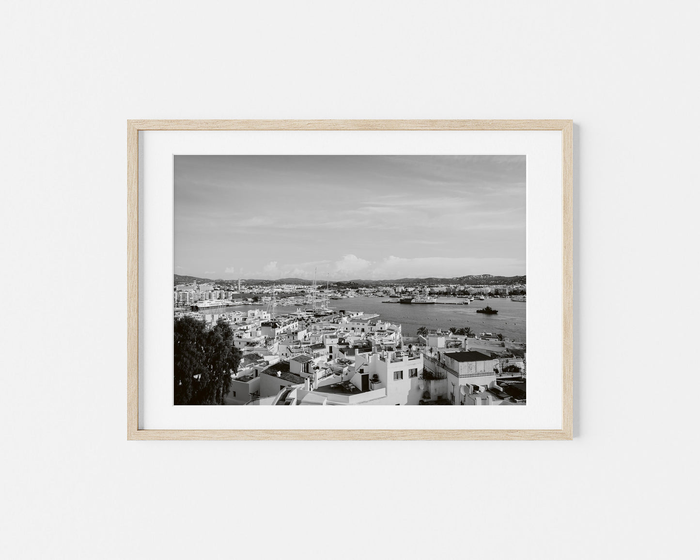 EIVISSA FRONT VIEW B&W . IBIZA TOWNS