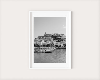 EIVISSA B&W Portrait White Framed