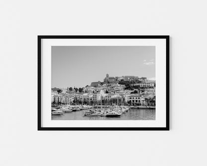 EIVISSA B&W IBIZA TOWN Landscape Black Framed