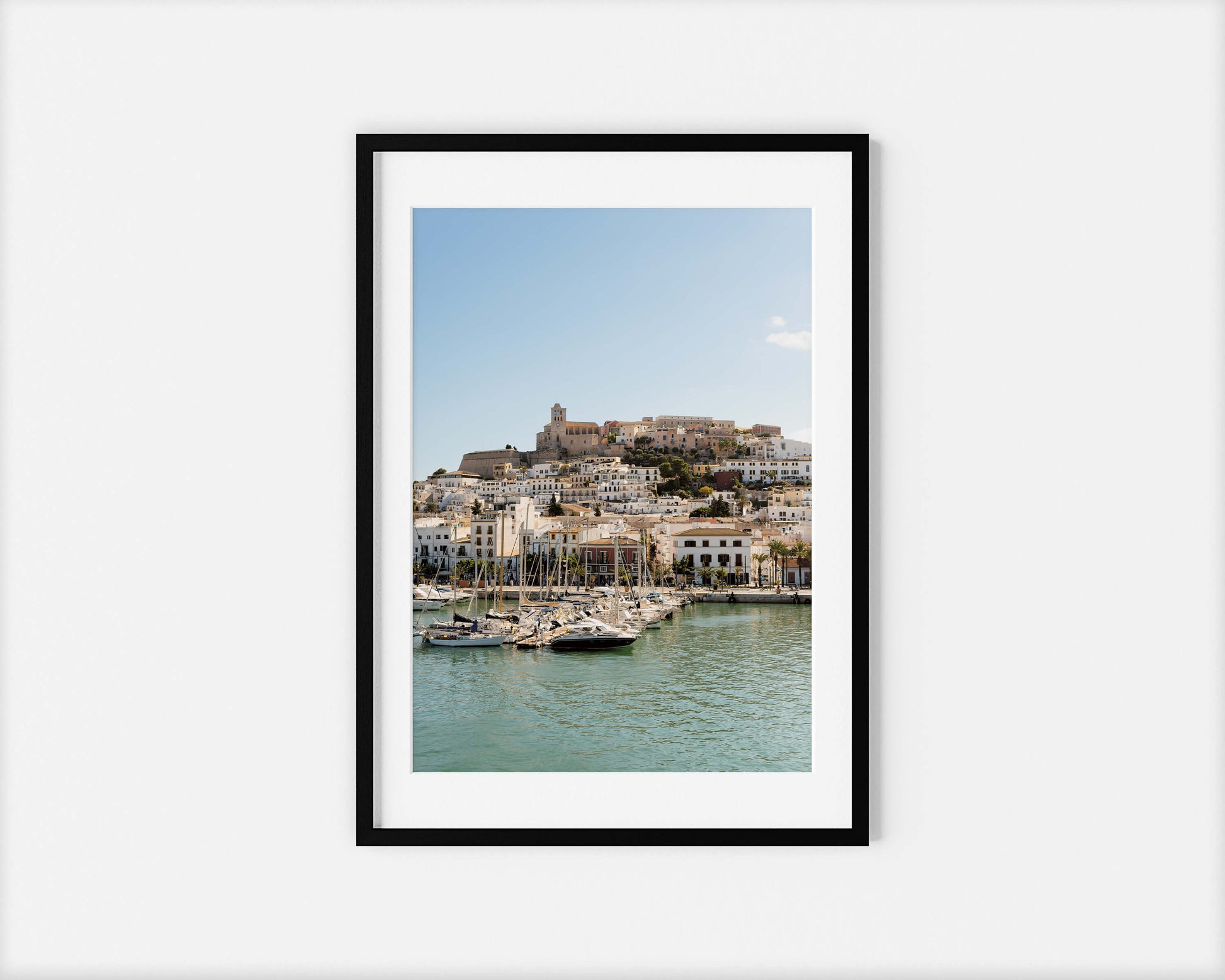 EIVISSA OLD TOWN Portrait Black Framed