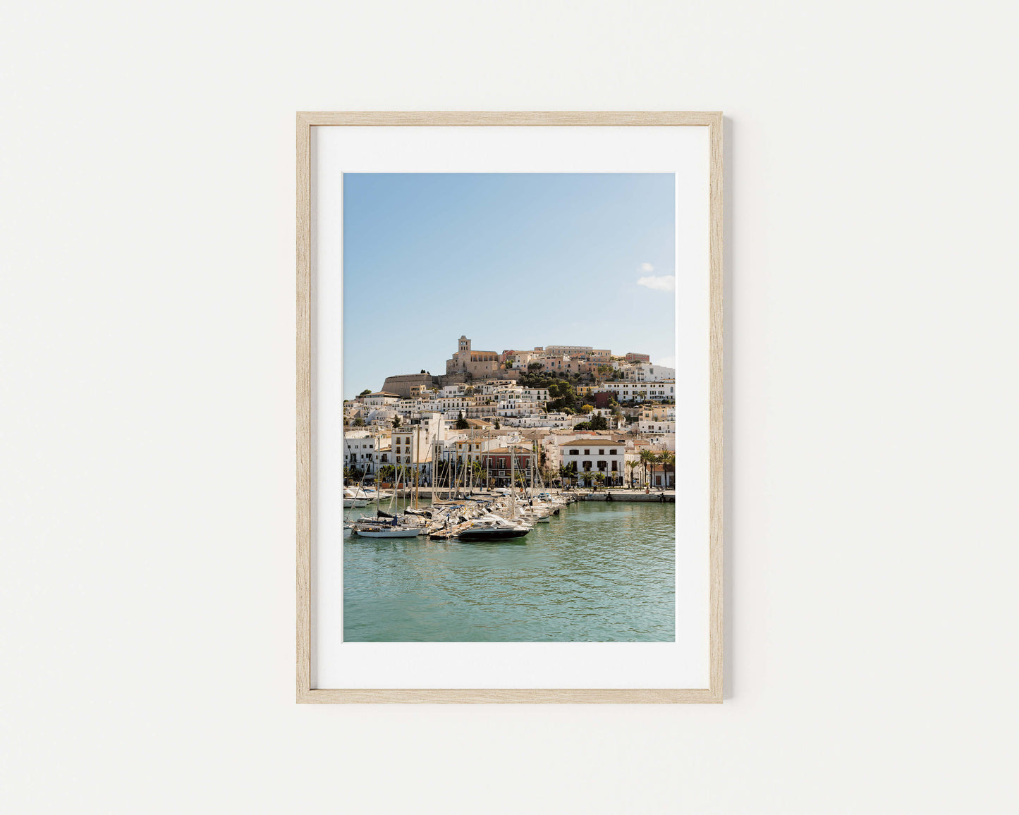 EIVISSA OLD TOWN Portrait Oak Framed