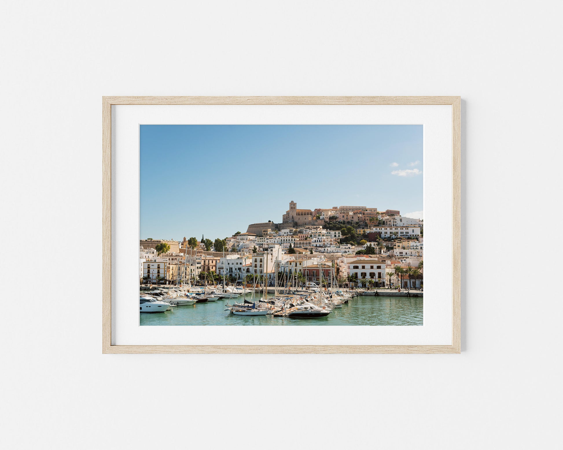 EIVISSA OLD TOWN IBIZA TOWN B Landscape Oak Framed