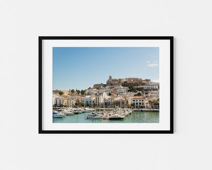 EIVISSA OLD TOWN IBIZA TOWN B Landscape Black Framed