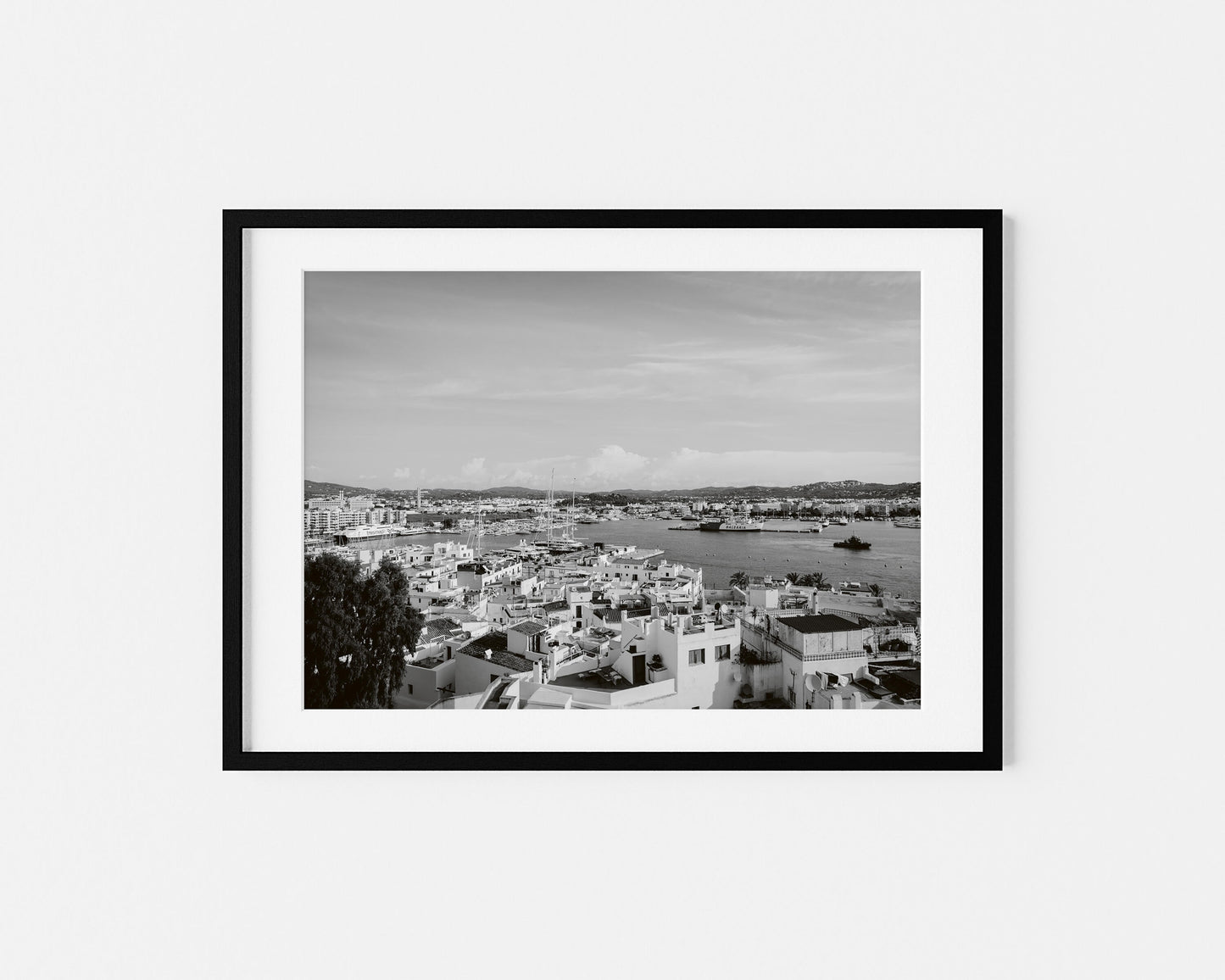 EIVISSA FRONT VIEW B&W . IBIZA TOWNS