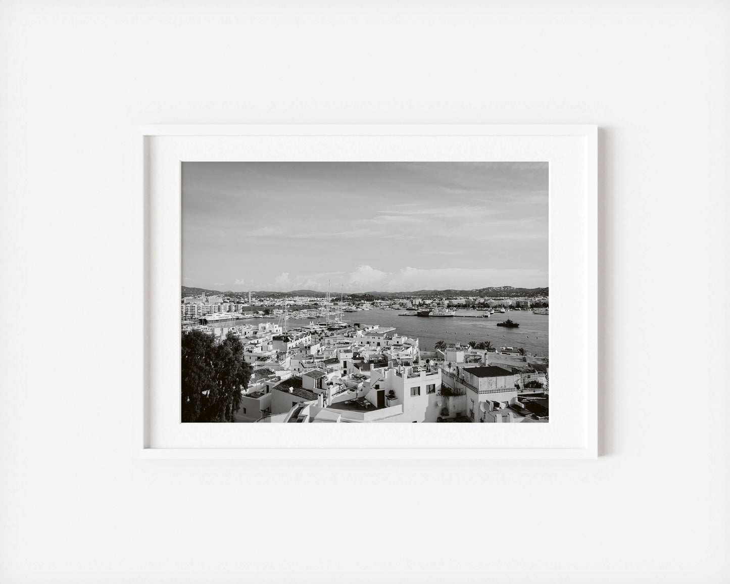 EIVISSA FRONT VIEW B&W . IBIZA TOWNS