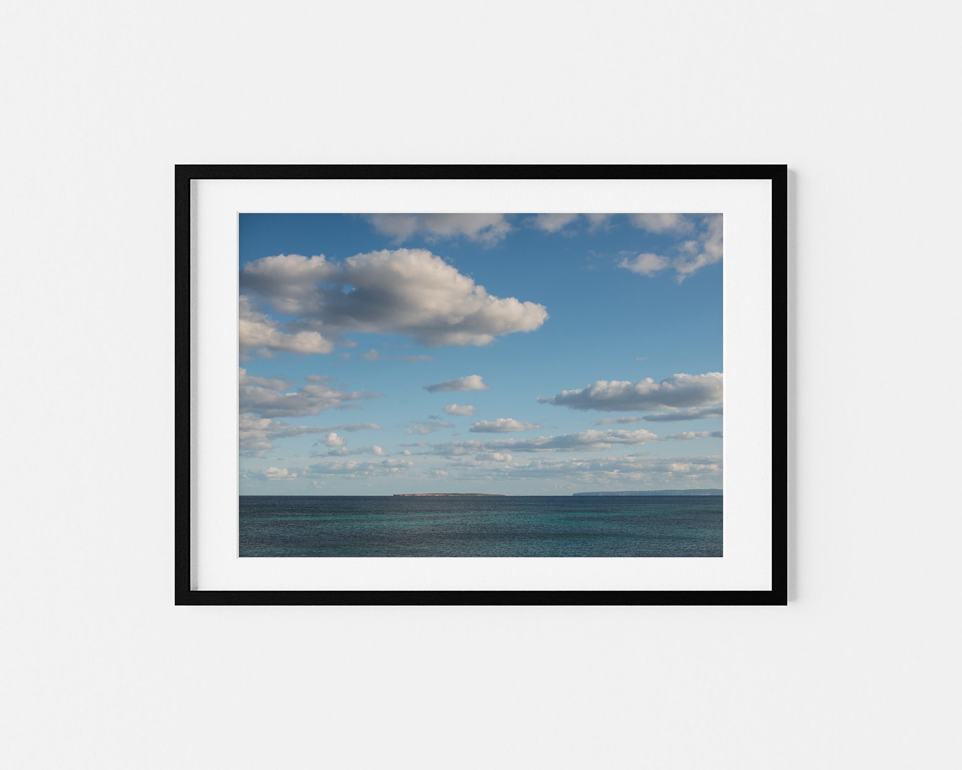 ES CAVALLET CLOUDS IBIZA HORIZONS Landscape Black Framed