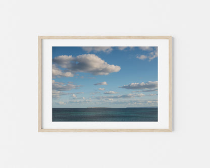 ES CAVALLET CLOUDS IBIZA HORIZONS Landscape Oak Framed