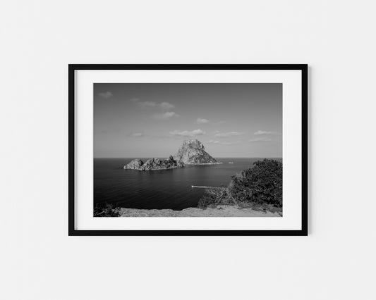 ES VEDRA OUT CROP B&W IBIZA ES VEDRA Landscape Black Framed