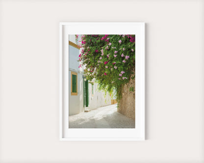 FLOWERS DALT VILLA Portrait White Framed