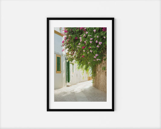 FLOWERS DALT VILLA Portrait Black Framed