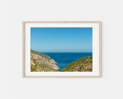 HORIZON AND HILLS Landscape Oak Framed