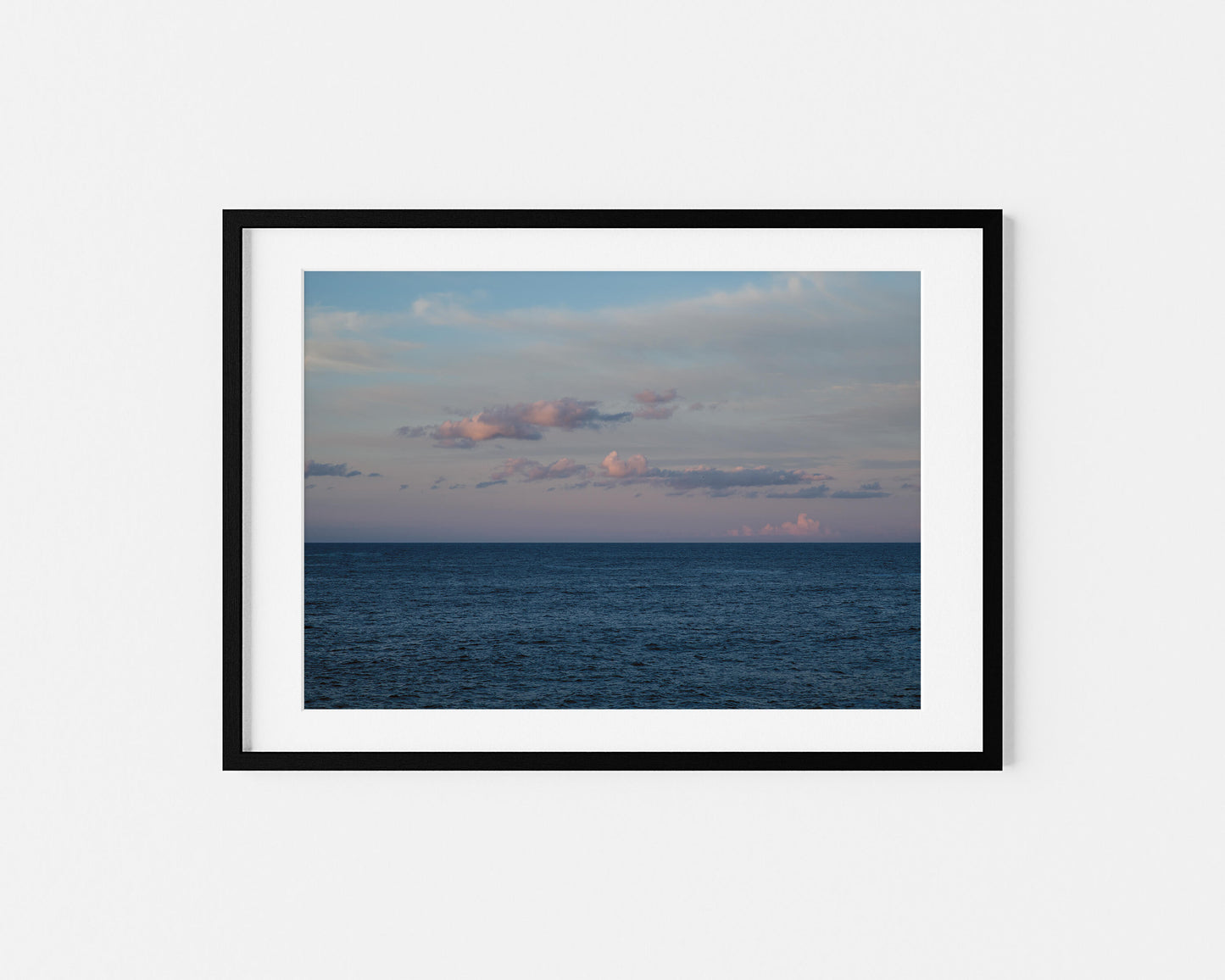 HORIZON WITH PINK CLOUDS IBIZA HORIZONS Landscape Black Framed