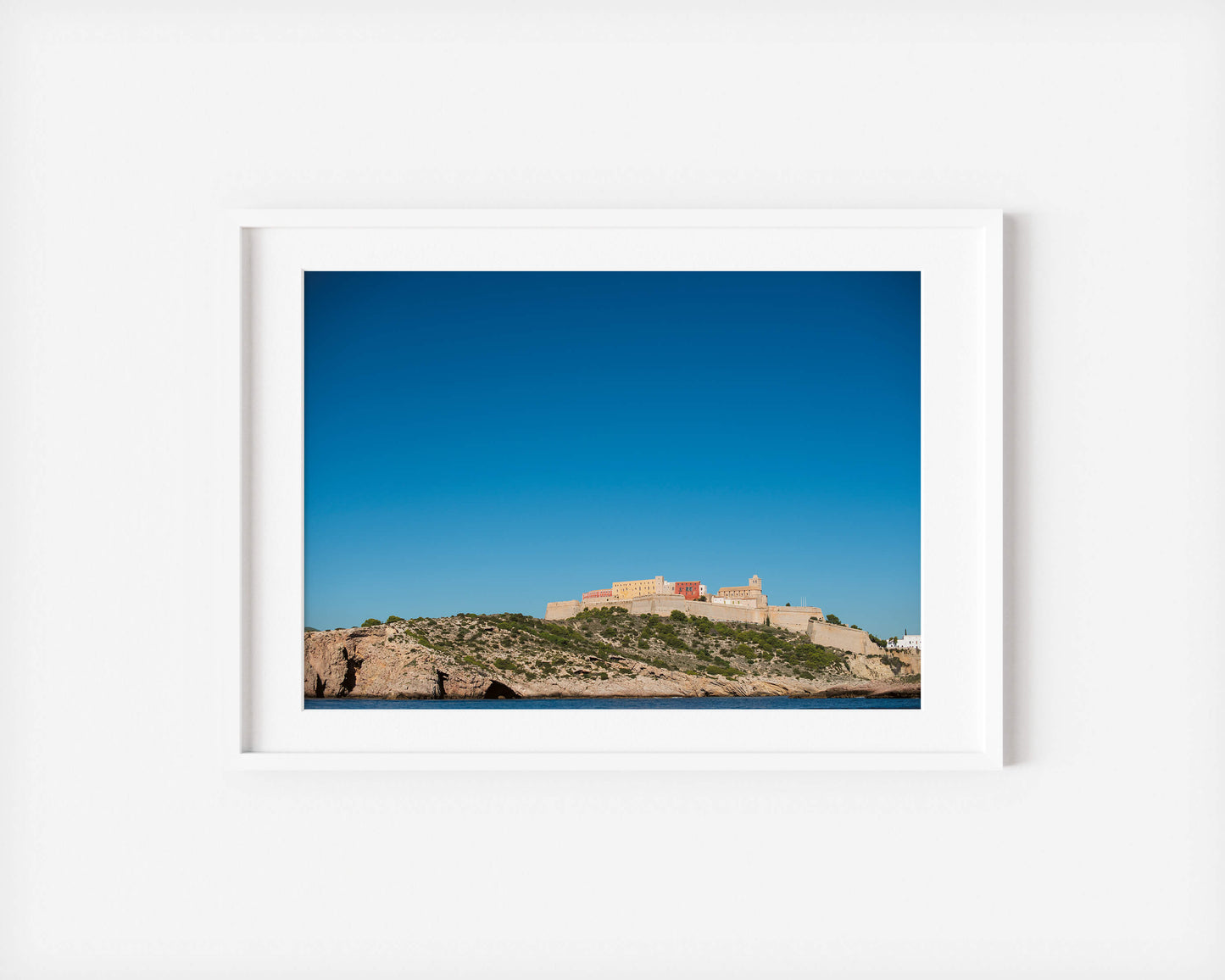 EIVISSA BACK SIDE Landscape White Framed