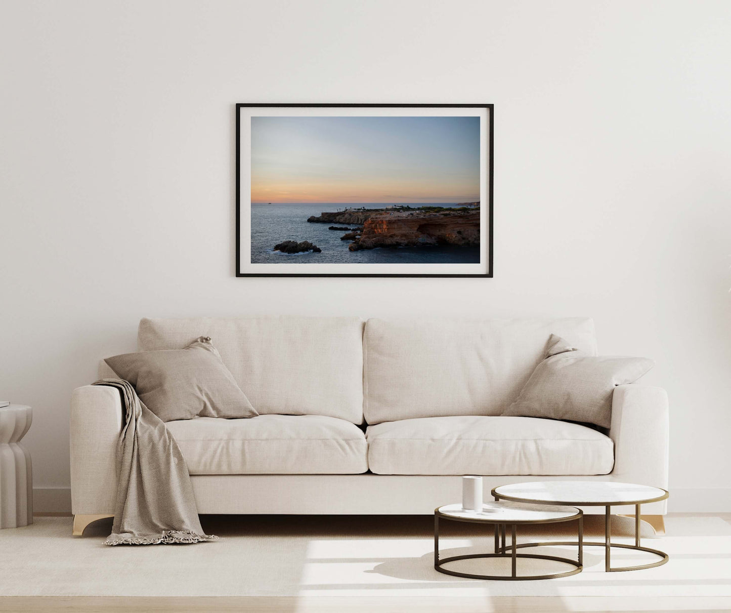 THE CAVES IBIZA HORIZONS Landscape Black Framed Lifestyle Shot