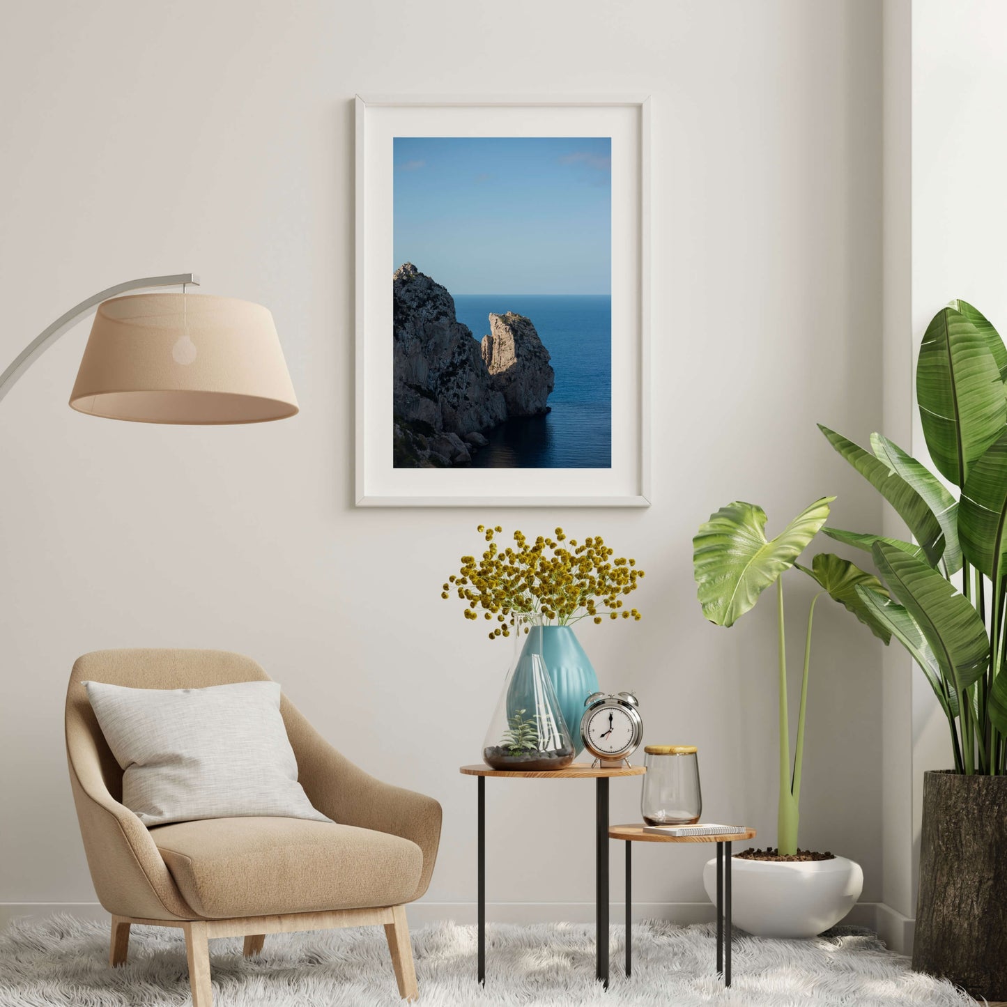 CLIFF TOOTH Portrait White Framed Lifestyle shot