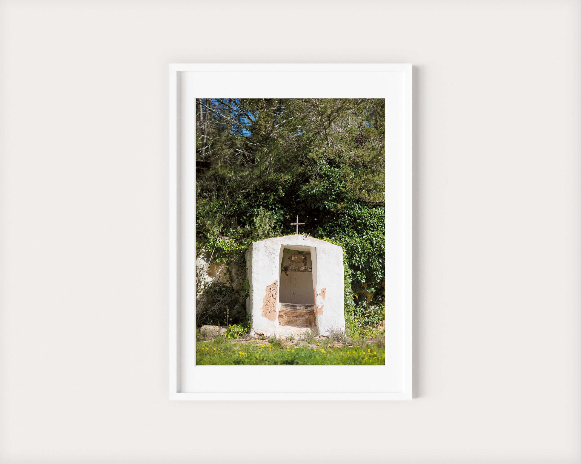 THE WELL . IBIZA CAMPO Portrait White Framed